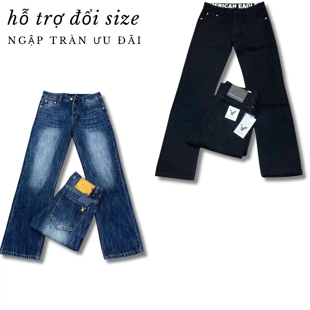 quần jean nam ống suông form dáng chuẩn hàn quốc
