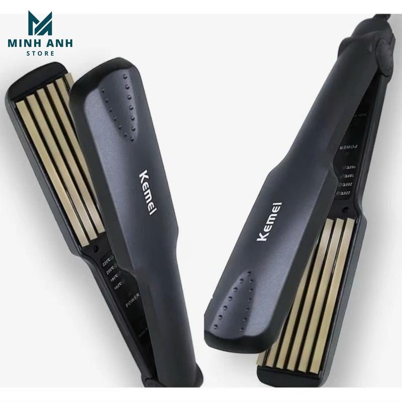 Máy Dập Xù KEMEI 332, Chức Năng Dập Xù, Bấm Xù Kemei 4 Mức Nhiệt