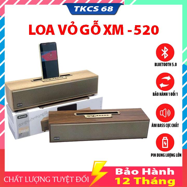 Loa Bluetooth Võ Gỗ XM-520 20W, Loa XM 520 Âm Thanh Hay, Thiết Kế Sang Trọng, Bass Siêu Trầm