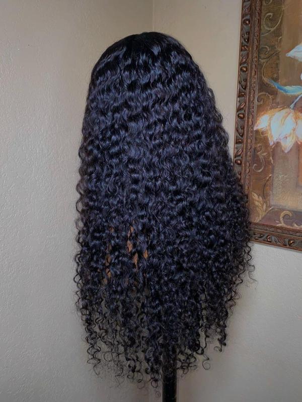 26 Inch Black Long Curly Wigs for Women, Summer Glueless Wigs without Bangs for Cosplay, Anime or Costume Party, Striking Natural Fluffy Hair Wigs for Hairstyle Decor 6