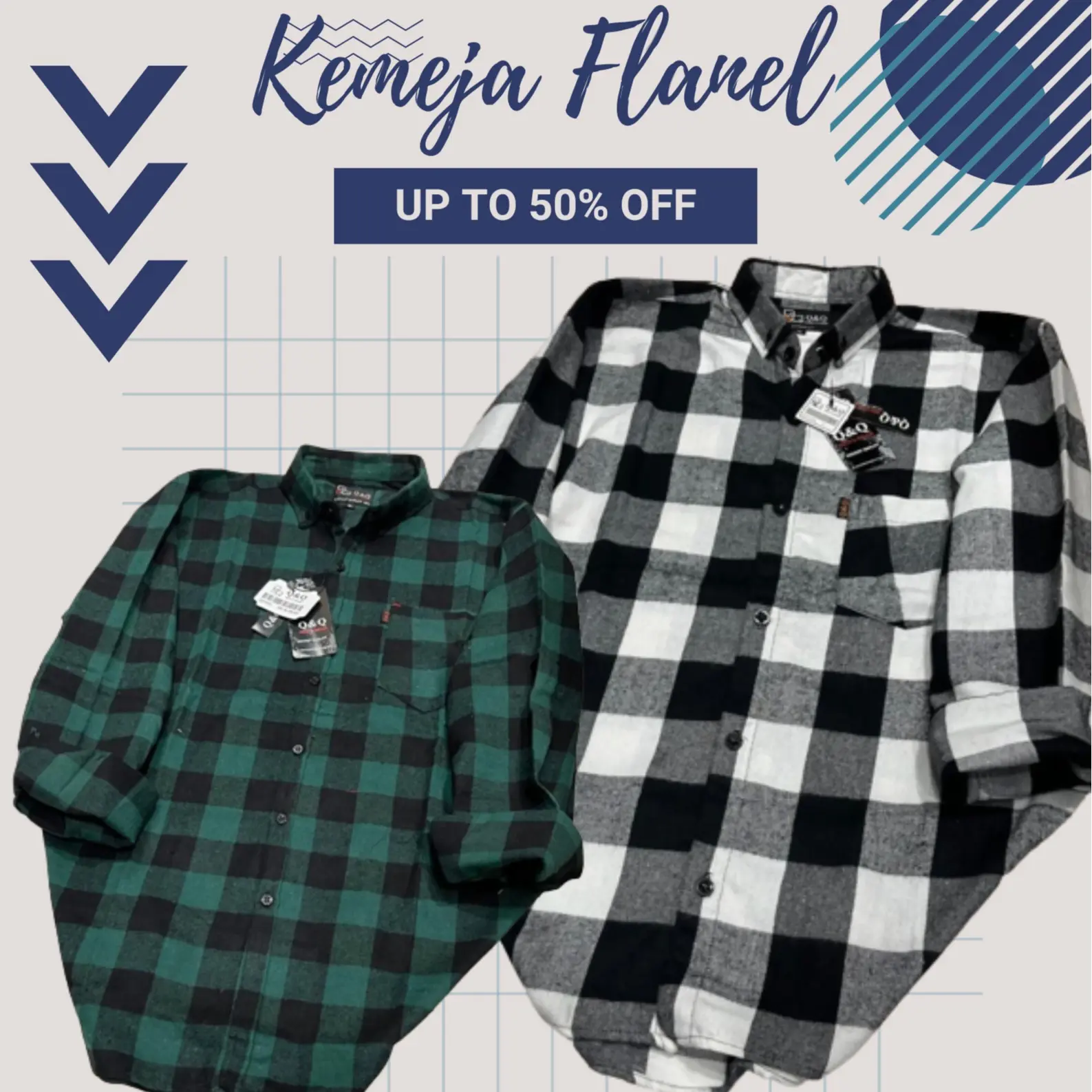 Baju Kemeja Pria Hangout Terbaru Flanel Fashionable Modern Kekinian Murah