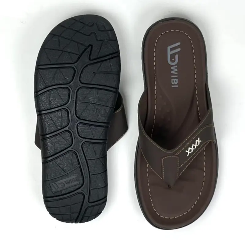 Sandal Wibi High Star S01-02 Sandal Jepit Pria Kulit Moka Size 39 - 43 7