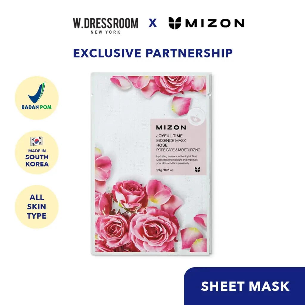 MIZON Sheet Mask Korea - Rose | Pore Care | Masker untuk Merawat Pori-Pori Kulit