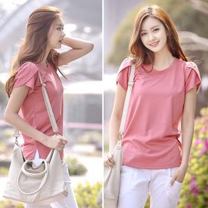[M-5XL]Fashion T Shirt for Women Plus Size Korean loose Oversize Pink T-Shirt Casual the new trend of summer Thin Plain Tops Female Tees Ins