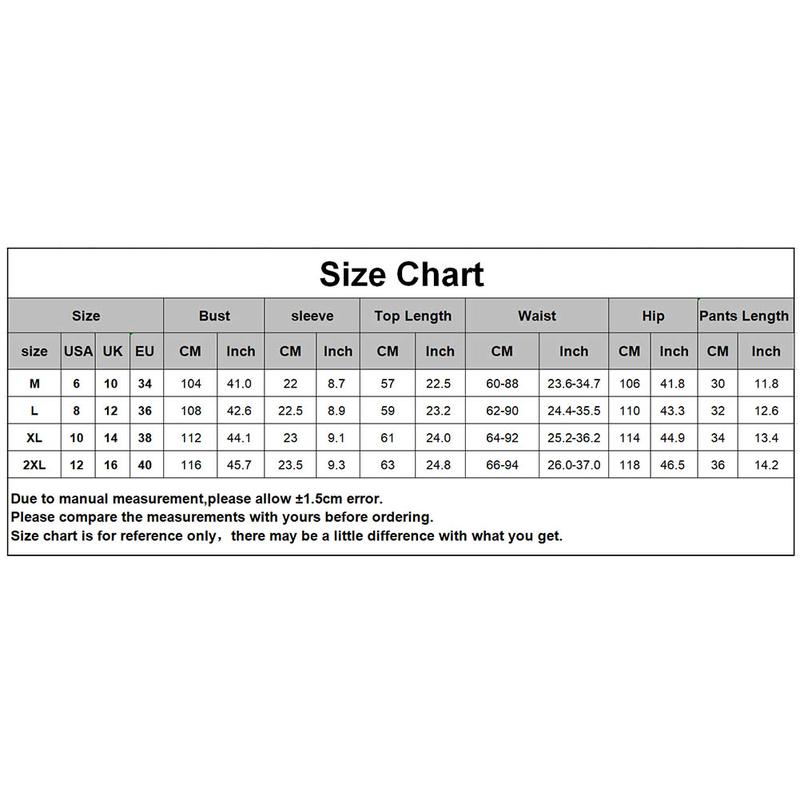 CO- 2Pcs/Set Cute Cartoon Animal Women Sleepwear Short Sleeve Top Shorts Pajamas 8