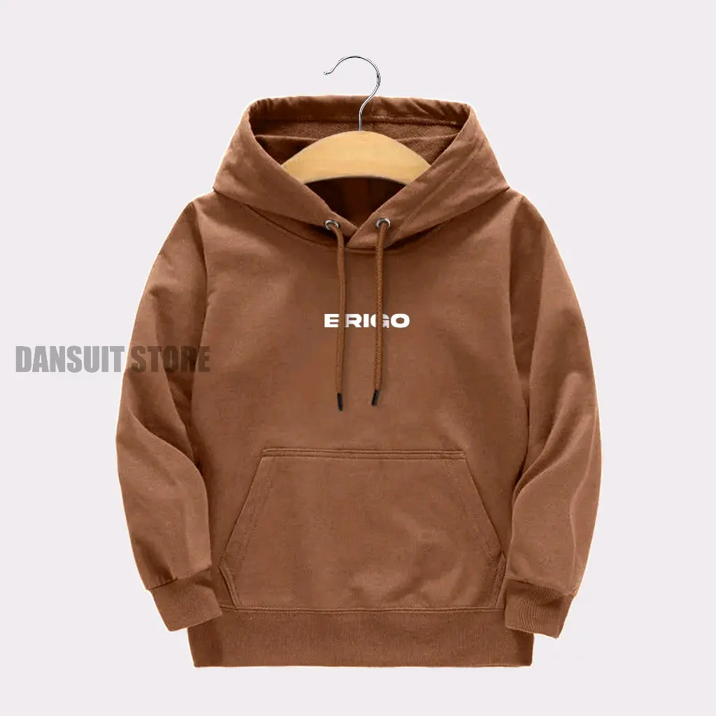 Hoodie Anak Murah Simpel Kruneek Estetik Katun Santai Crew Neck Fashion