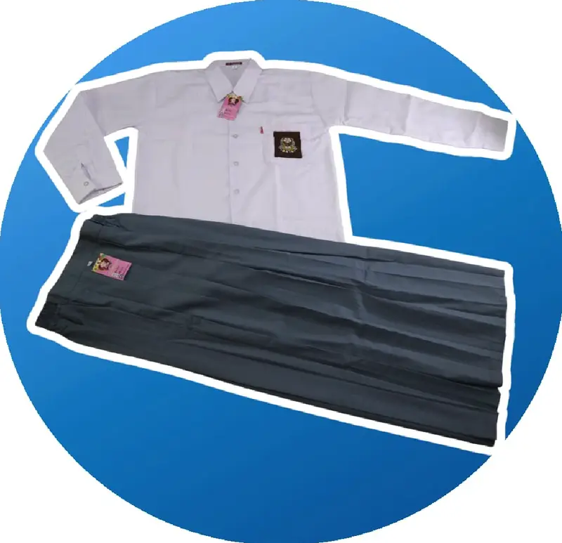 1.setel seragam Putri sekolah SMA 1-3 Baju Rok Bordir Fashion 4