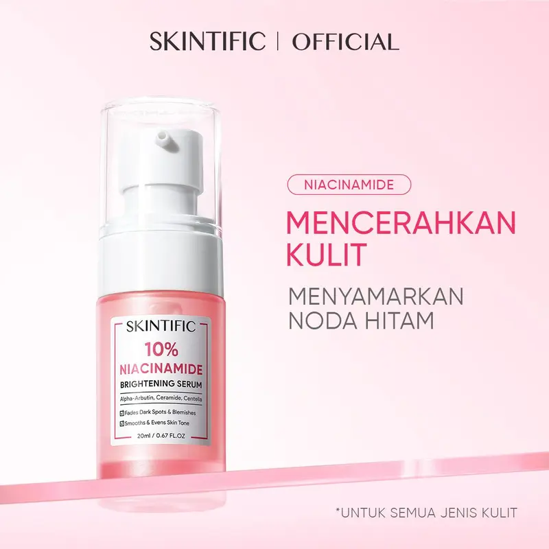 【video】SKINTIFIC Serum Niacinamide Brightening Whitening Glowing Skin Skincare Serum Pemutih Wajah Mencerahkan Vit Vitamin B Serum Pencerah Kulit Cerah Muka 0