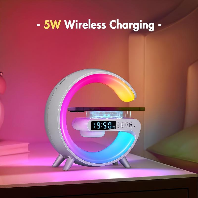 Multifunction Wireless Charger Pad Stand Speaker RGB Night Light Fast Charging Station For iPhone 8-16 Samsung Xiaomi Huawei 5