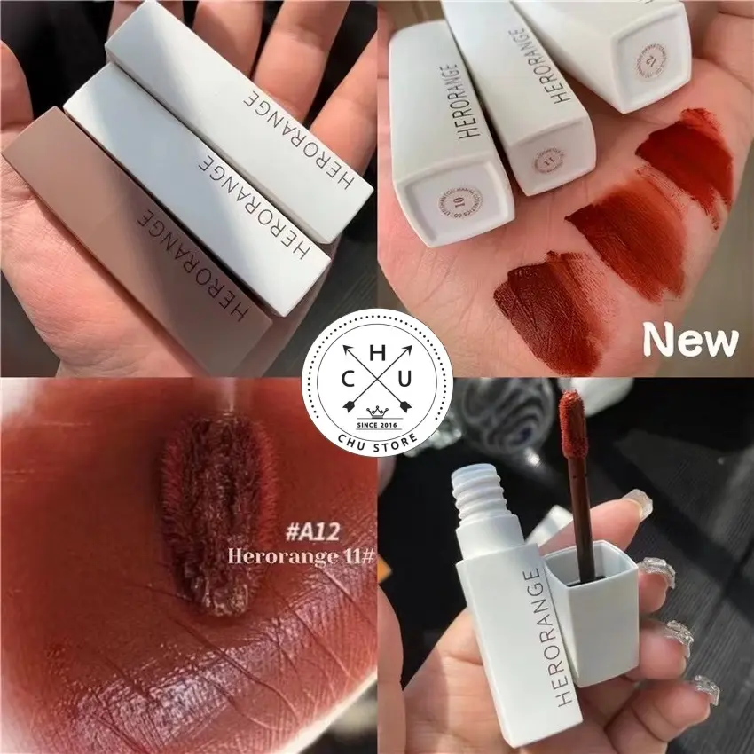 (Rẻ Vô Địch) Son Kem Lì Herorange Màu Nhung Sương Mềm Mịn Lâu Trôi Mềm Môi Herorange® Matte Lip Color Son23