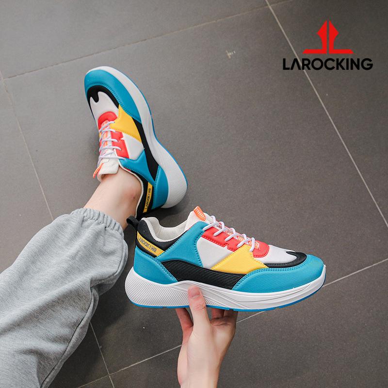 Product Introduction of Larocking - Zavyr Biru Kuning | Sepatu Sneakers Running Gym Shoes Abu Outdoor 7
