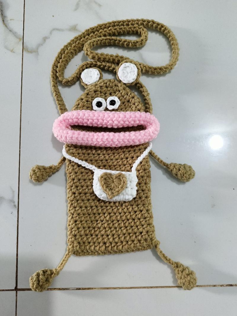 Product Introduction of Túi đựng điện thoại miệng rộng bằng len 3