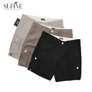 Sufine Cargo Pendek Premium Pria Celana Katun Twill Chino Surfing Shorts Distro