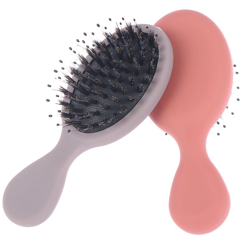 Women's Hair Brush Comb Natural Boar Bristle Anti-static Hairbrush  Barber Brush 7