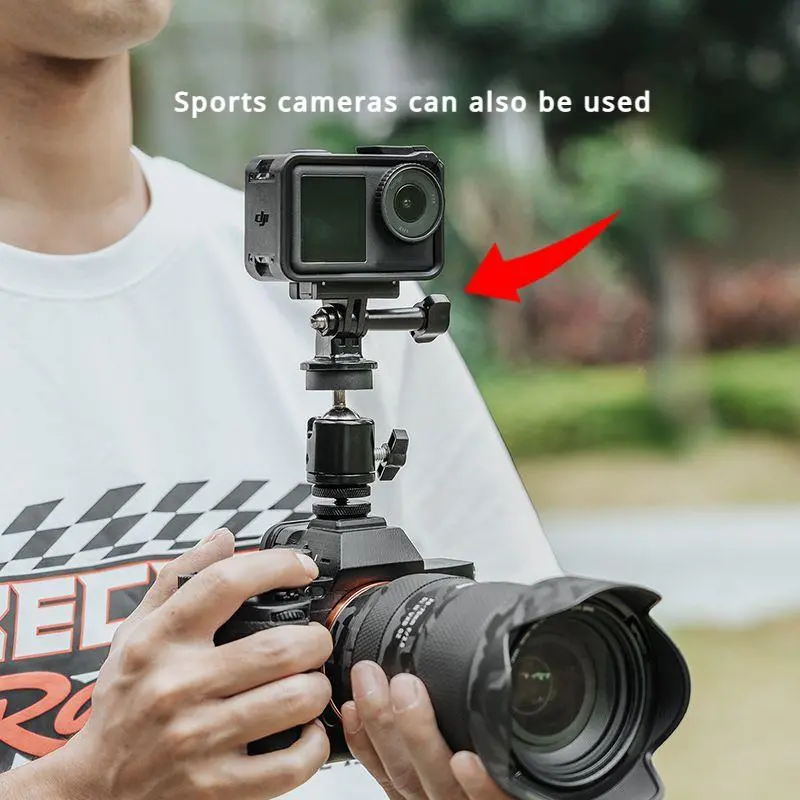 Camera Cold Shoe Mount, Camera Cold Shoe Mount with Phone Clip, Camera Accessories for Monitoring Bracket, Camera Accessories 4
