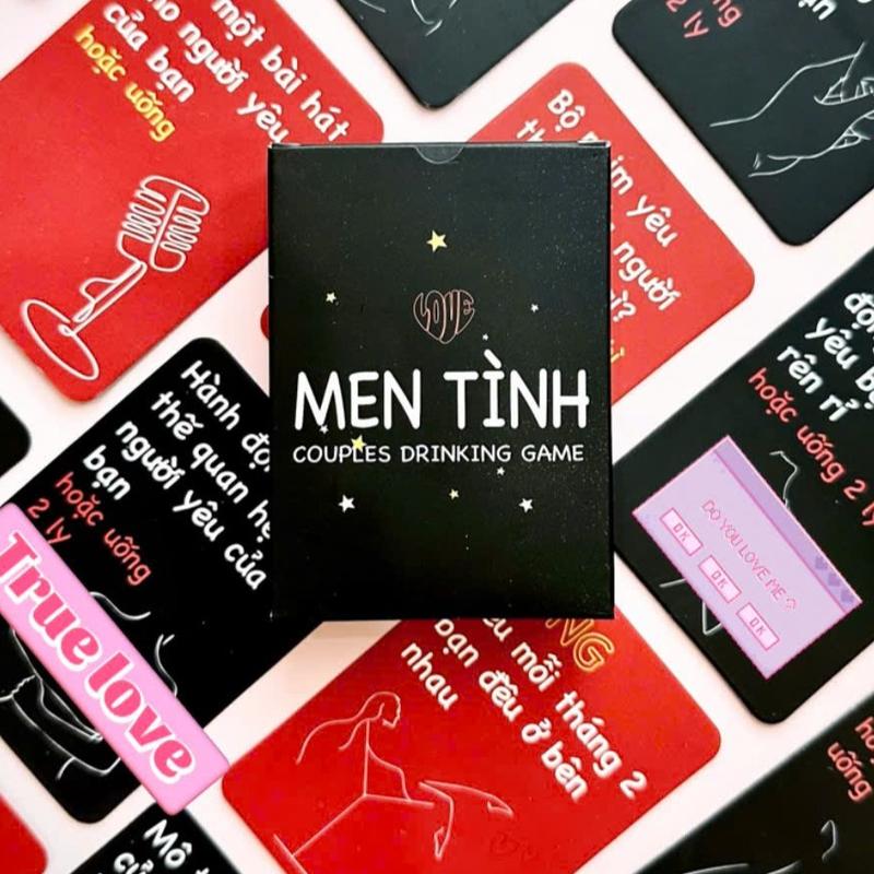 Bộ bài tình yêu Men Tình drinking game ướt át uống rượu dành cho cặp đôi couple hẹn hò boardgame đi date thấu hiểu Thẻ Bài Cards