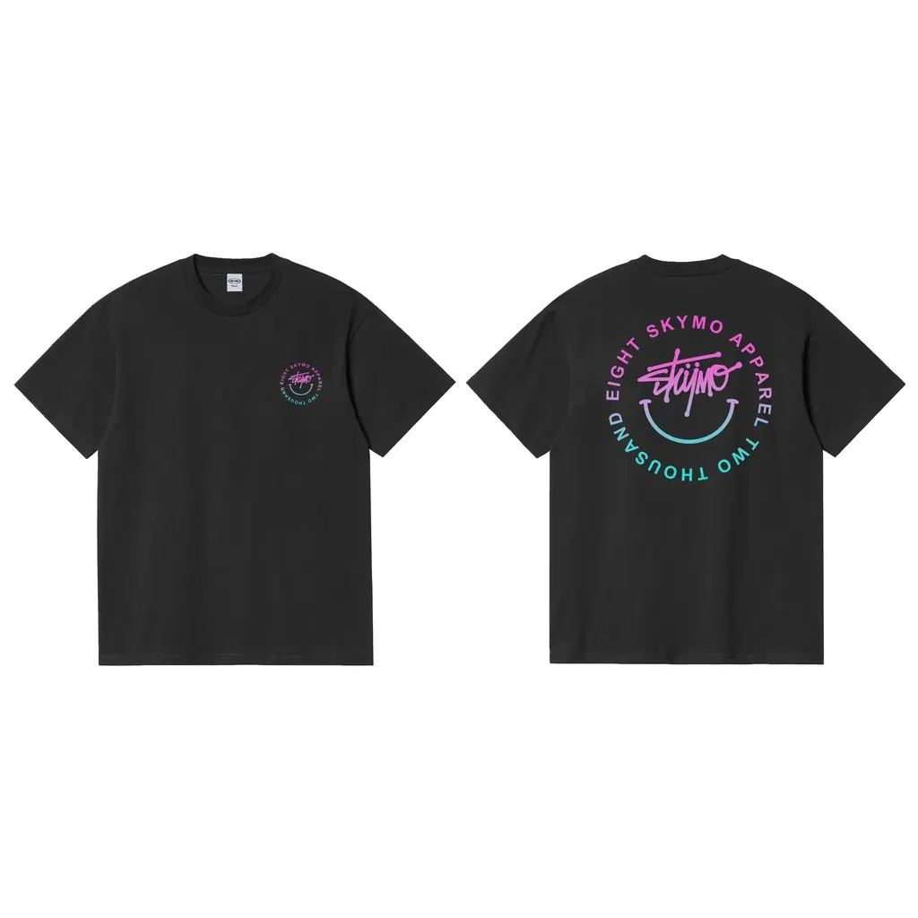 Skymo Apparel Tshirt Happy Trippy Black