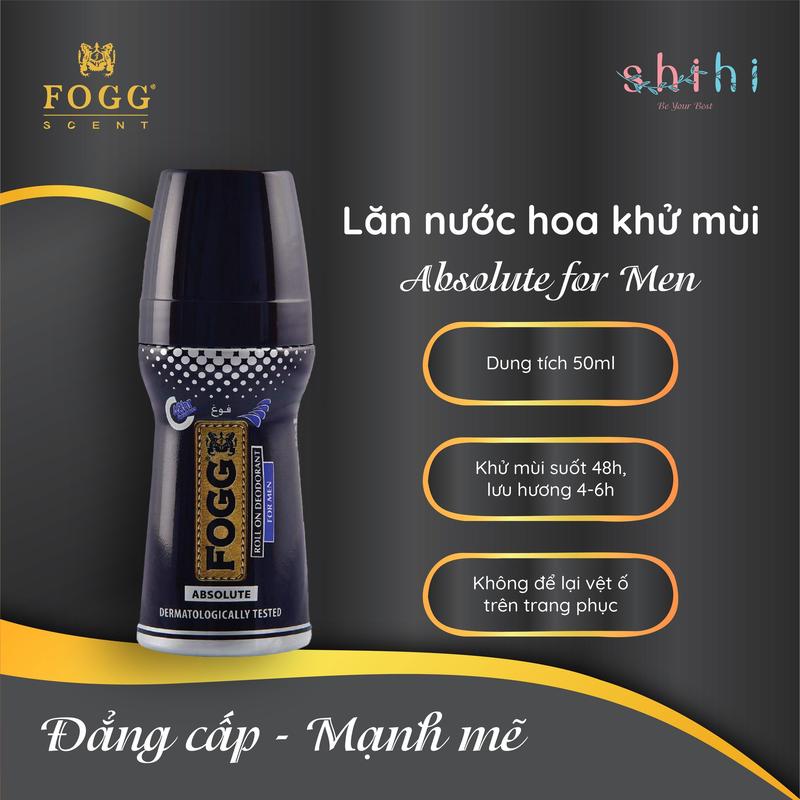 Lăn khử mùi nước hoa FOGG ROLL ON nam/ nữ, đa dạng mùi hương, 50ML, nhập khẩu chính hãng Dubai 2