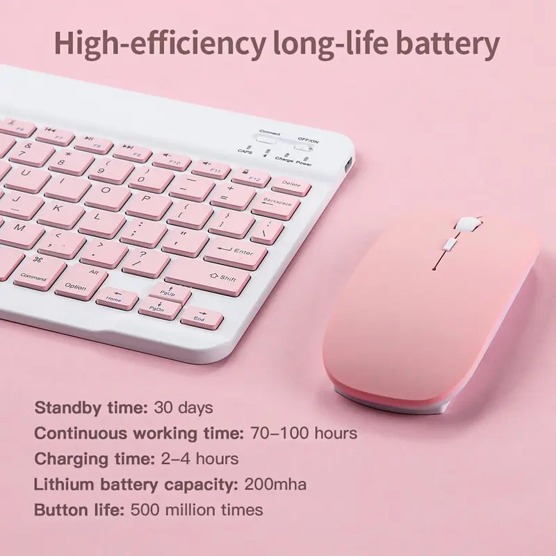 Bàn phím và chuột Bluetooth không dây Tương Thích Với IOS / Android / Microsoft ban  phim 3