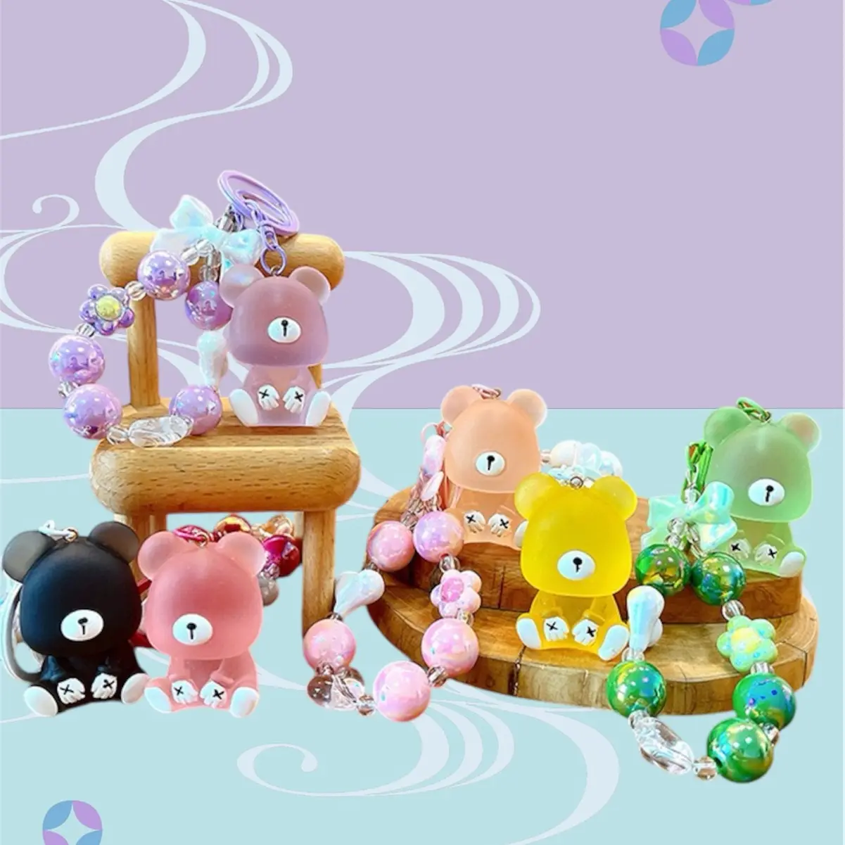Dây treo điện thoại, trang trí túi xách gấu con Phone Đeo Điện Thoại   gắn phone  charm keychain