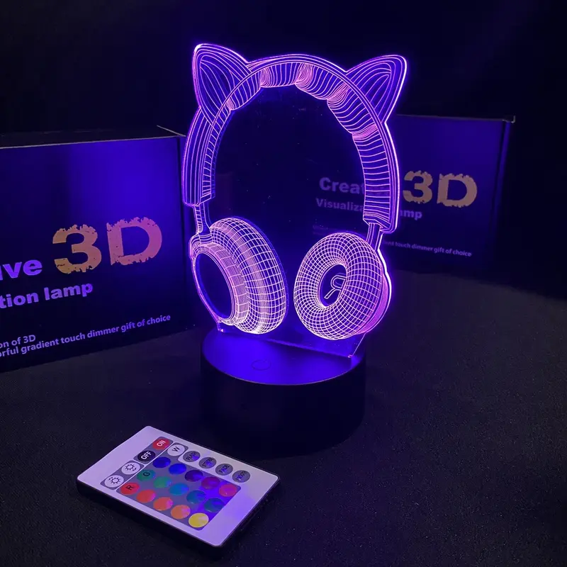 Đèn led, đèn ngủ 3D tráng trí 16 MÀU CÓ ĐIỀU KHIỂN 5