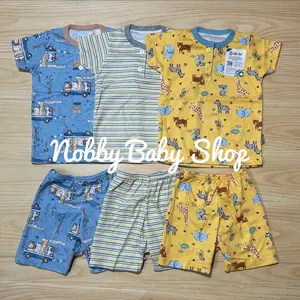 3 Stel Cainito Baby Wear Motif The Wild Set Oblong Kancing Dada Pendek SML, XL, XXL