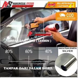 KACA FILM SPARTA 40%, 60%, 80% ( CERMIN) ANTIGORES UNTUK KACA MOBIL Car