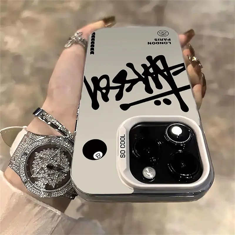 Ốp Điện Thoại Thông Minh Họa Tiết Tiếng Anh Graffiti Sáng Tạo, Thích Hợp Cho iPhone 15, 14, 13, 12, 11ProMax, 7, 8plus, Xs, XR, Xs Max, 6, 6plus, Được Làm Bằng Silicon, Chống Sốc, Ốp Cứng, Bảo Vệ