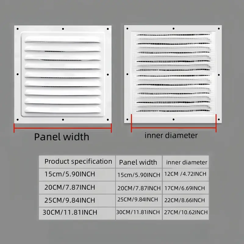 Aluminum Alloy Vent Cover, Metal-Louvered Wall Air Vent Grille for Exhaust and Ventilation, Vent Cover for Home, Office, Hotel, Restaurant 2