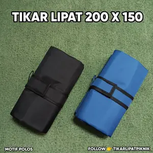 TIKAR LIPAT PORTABEL POLOS UKURAN 2 METER BAHAN TEBAL