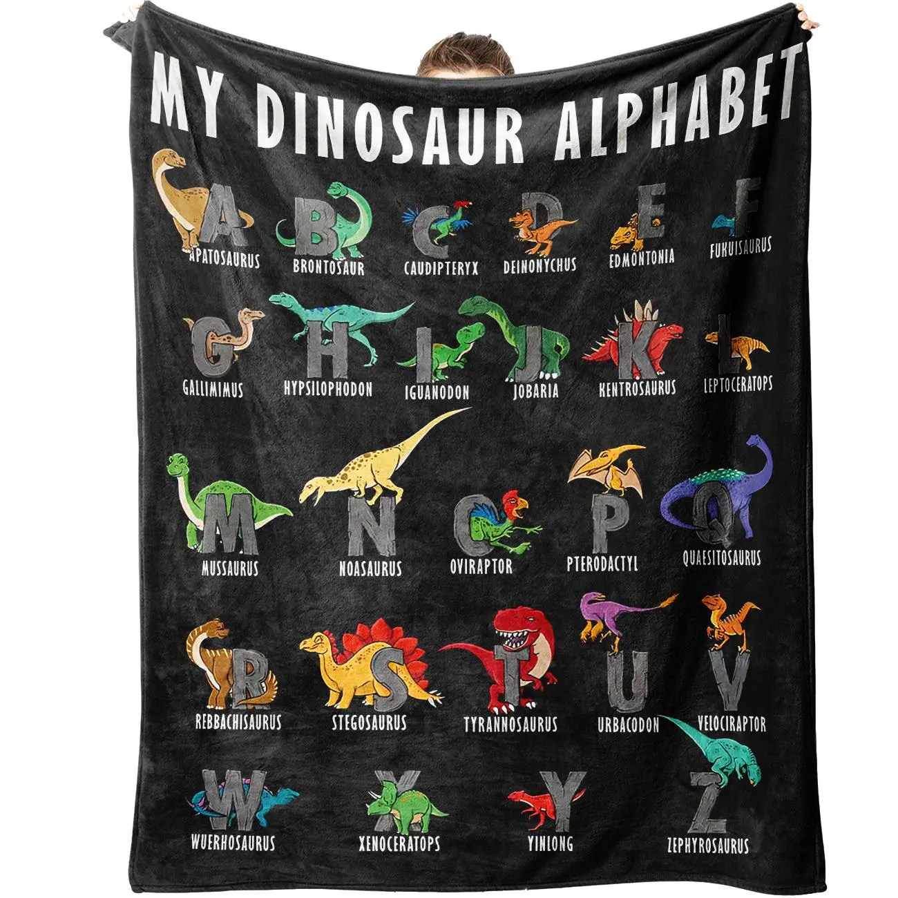 Cartoon Dinosaur Pattern Flannel Cozy Blankets, 1 Count Soft Comfortable Warm Napping Throw Blankets with Storage Bag, Sleeping Bedding Supplies for Home Office Travel, Animal Bedding, Easter Gifts for Kids, Gifts for Boyfriend,  Room Accessories