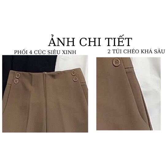 Quần baggy nữ lưng cao ,Quần Tây Công Sở Cạp Cao Khóa Sườn Mã Mới Mặc Đi Học Đi làm 3