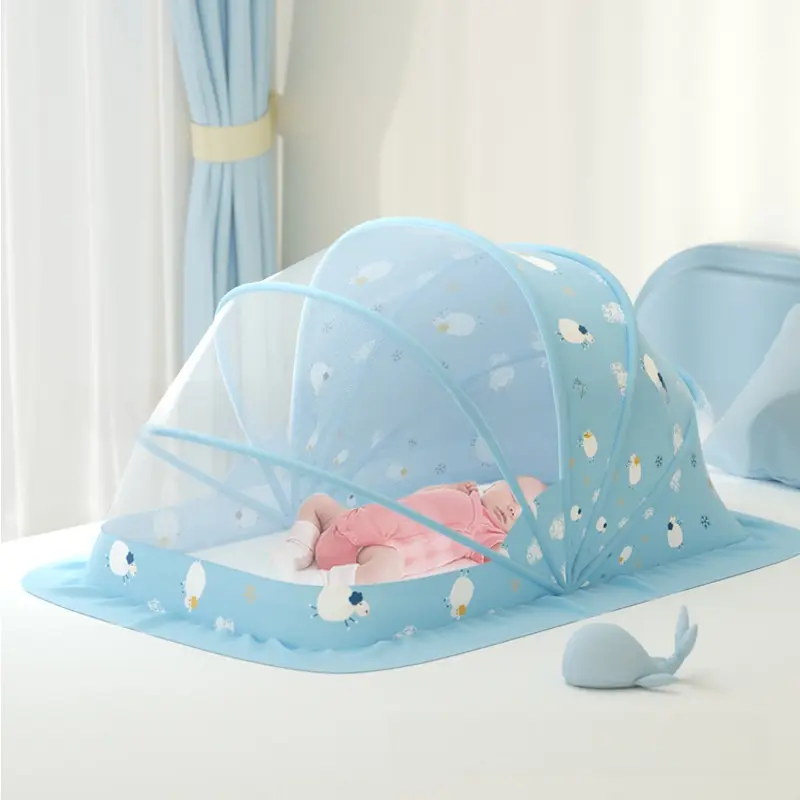 Babies' Mosquito Net Anti-Mosquito Complete-Type Foldable Children's Bed for Infants and Newborns