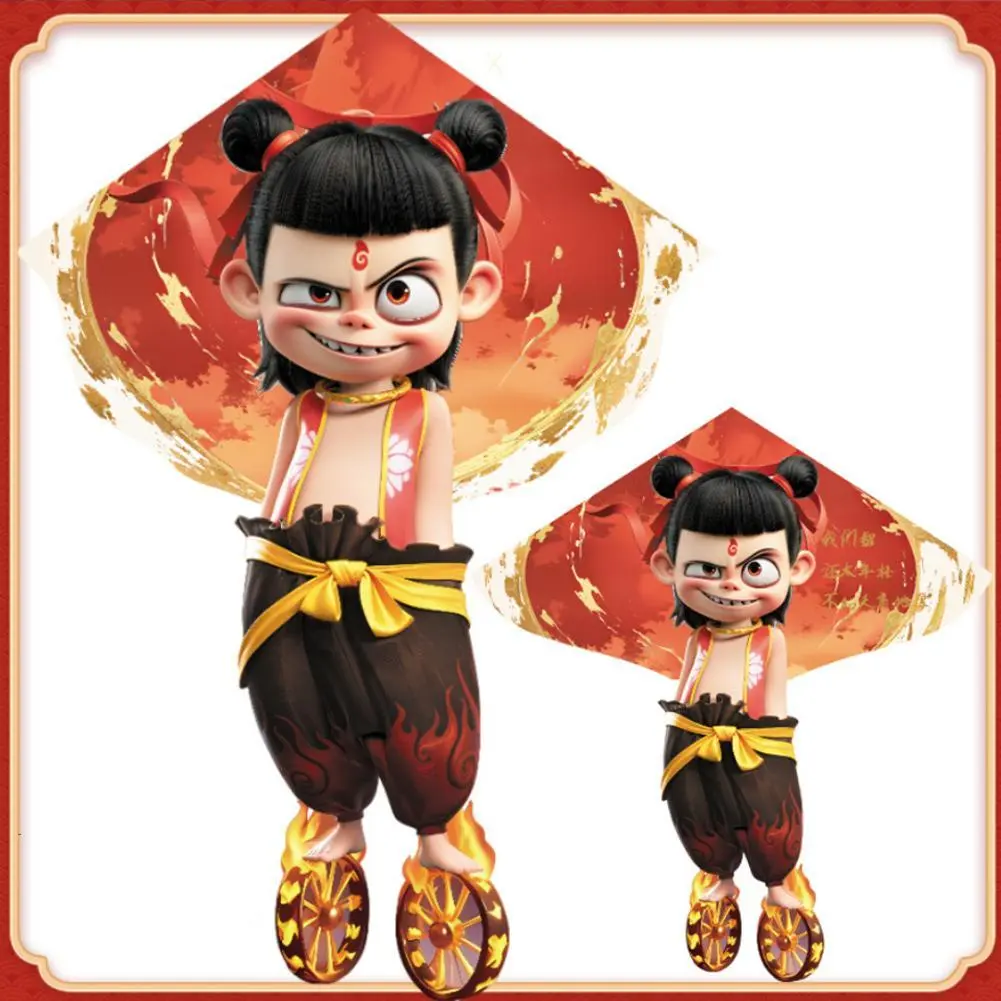 2025 New Magic Child Nezha Kite Children's Cartoon Kite 5D Large Kite