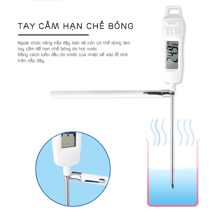 Nhiệt Kế Đo Thực Phẩm - Nhiệt Kế Điện Tử - Nhiệt Kế Có Nắp Chụp GBKI009 2