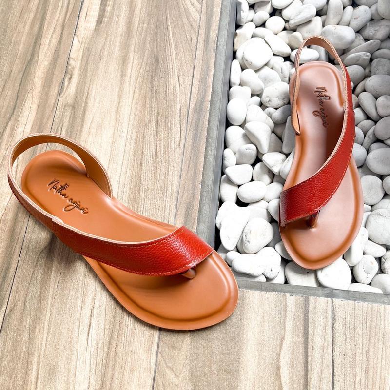 Sandal tali kulit asli 0