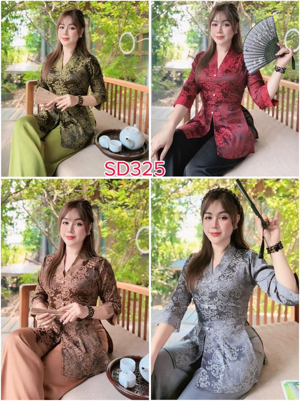 Pháp Phục Đi Lễ (SD325) Đồ Lam Đi Chùa Vải Lụa Tuyết Thanh Lịch, Bộ Bà Ba