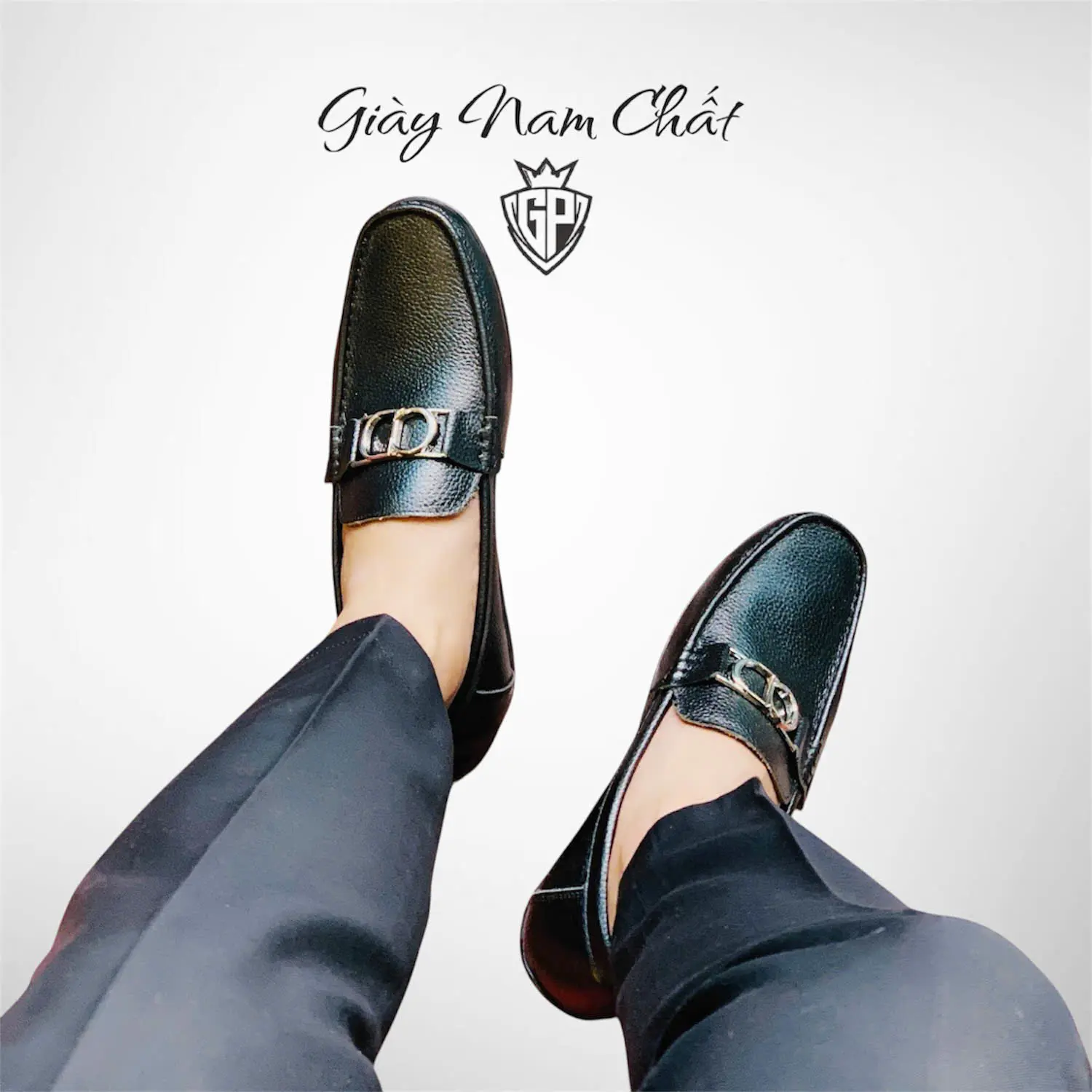 CD01 - Giày Lười Nam Da Bò Cao Cấp, Giày Đế Âm Phối Khóa Kim Loại, Đế Cao Su Siêu Nhẹ Êm Ái Chắc Chắn Sang Trọng Lịch Sự