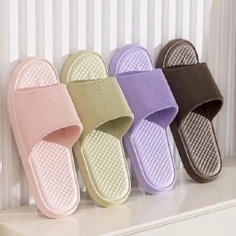[HN FreeShip] Dép đi trong nhà kẻ sọc dọc đế dày nhẹ êm chân thời trang phong cách trẻ trung Women DéP 2
