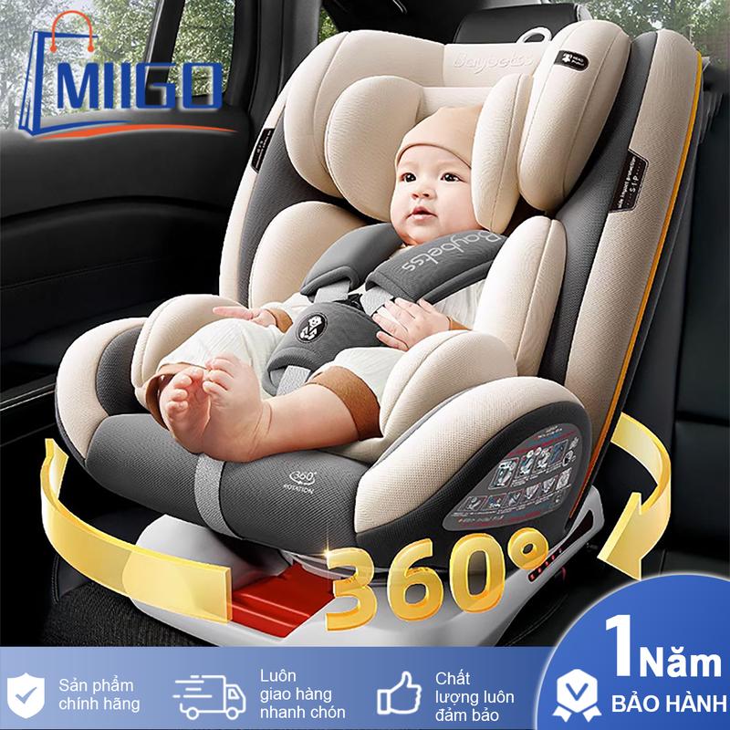 Ghế ngồi ô tô cho bé 360 độ Isofix an toàn, Ghế Ngồi OTO Cho Bé Từ 0-12 Tuổi Khóa Chốt An Toàn