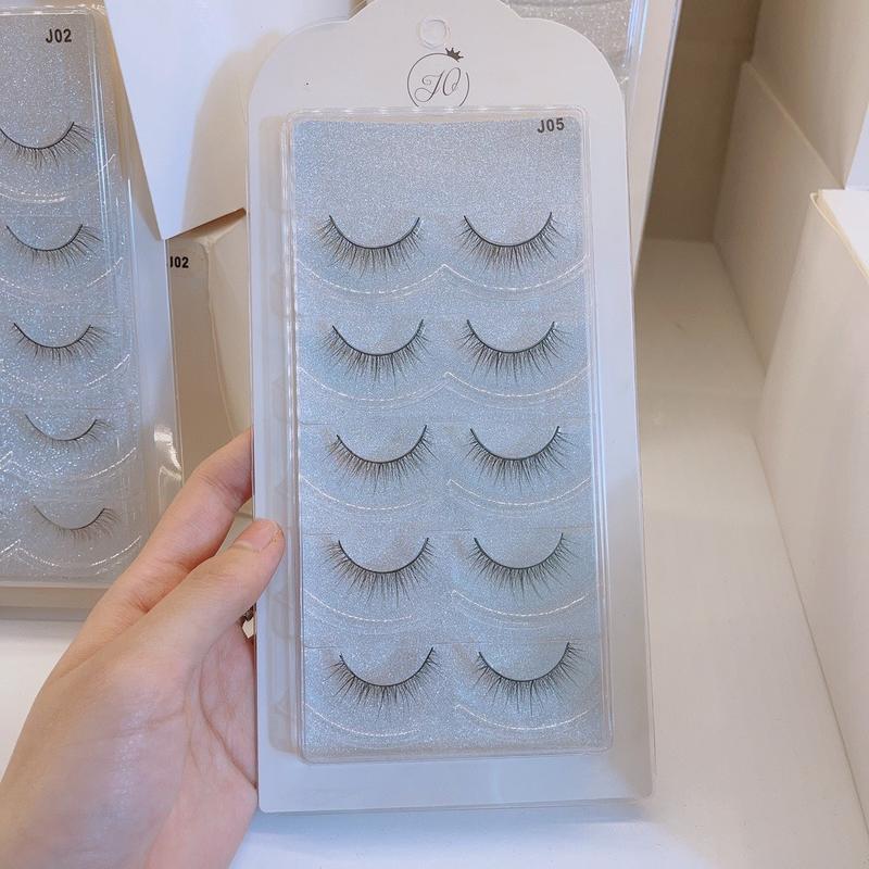 [Chưa kèm keo-MI JQ - Mã J05, J06, J07, J09] Mi Giả Cô Dâu khách tiệc mã mi JQ Tự Nhiên hộp 5 cặp