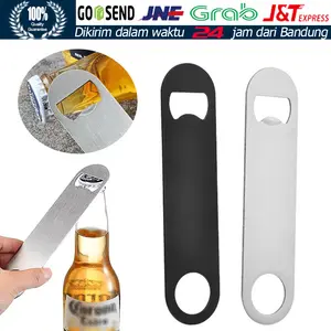 Beer Opener Bar Blade Stainless / Pembuka Tutup Botol Bir Flat Bottle Opener / Alat Pembuka Botol Baja Tahan Karat Untuk Bar, Rumah & Café