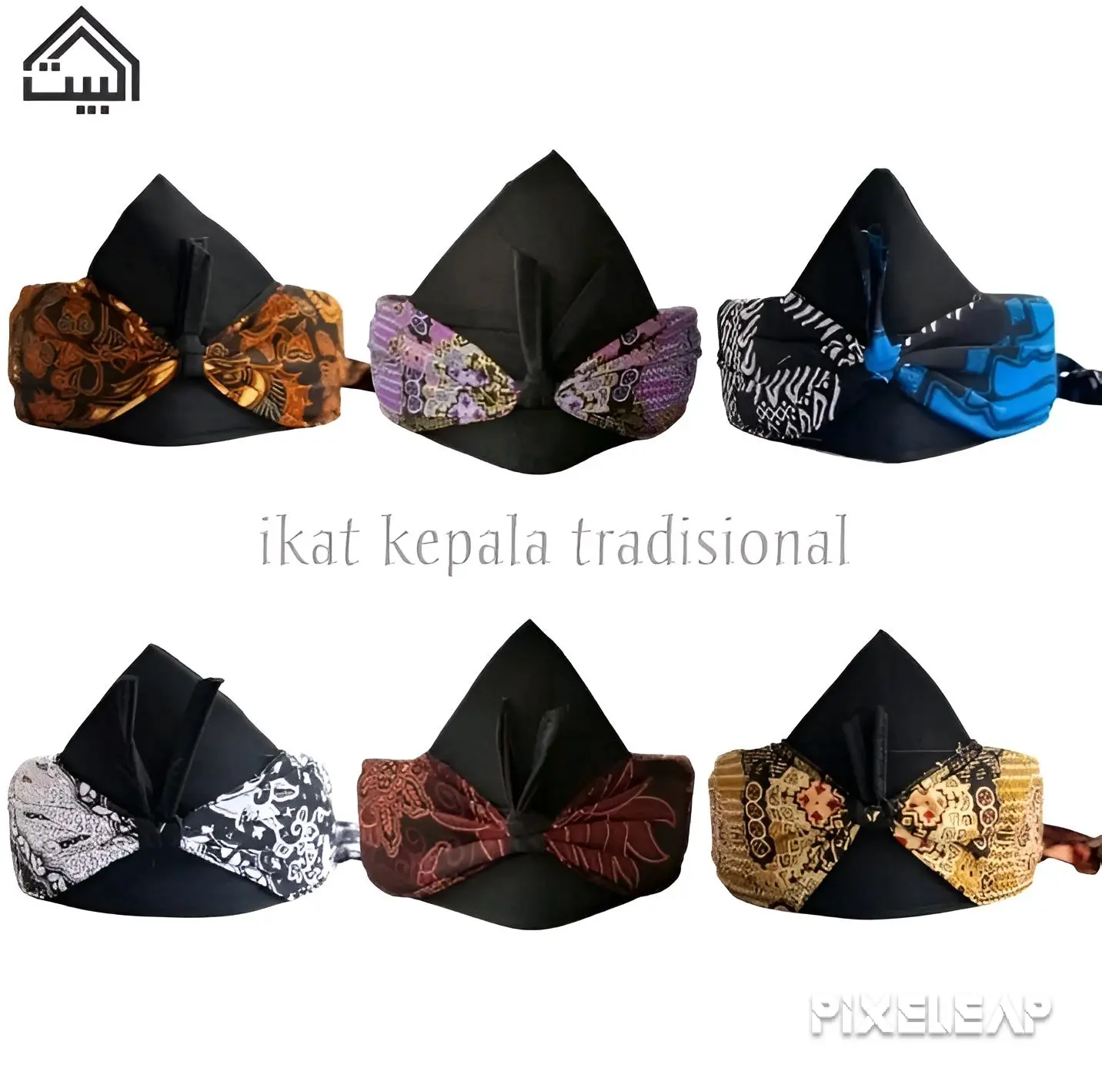 Totopong Ikat Kepala Tradisional Bendo Bando Bahan Katun Headbands