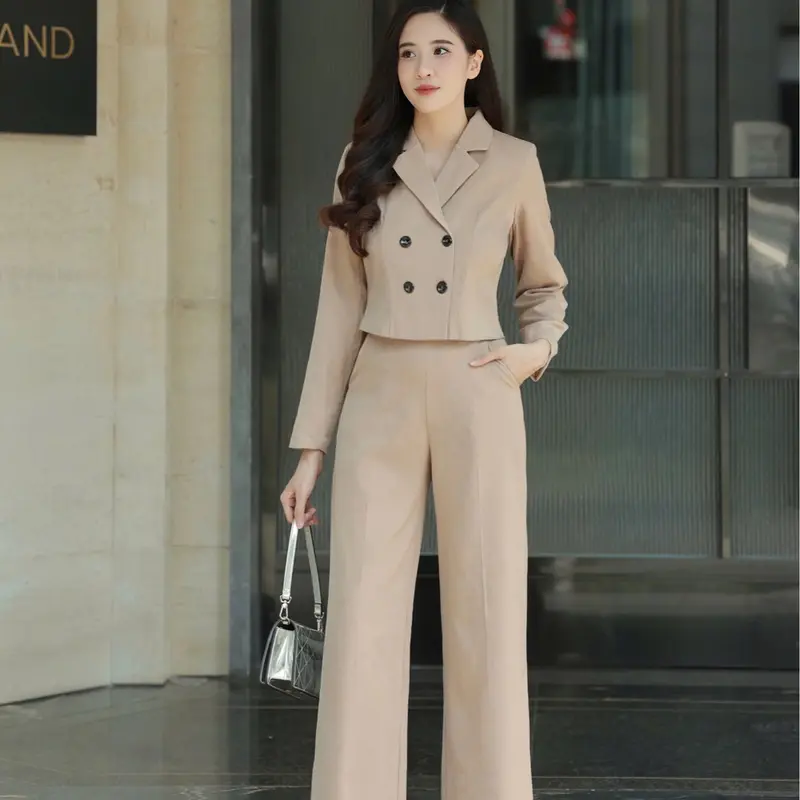 Sét vest Jessy Line áo dài tay và quần ống suông và dành cho nữ mã sq388 5
