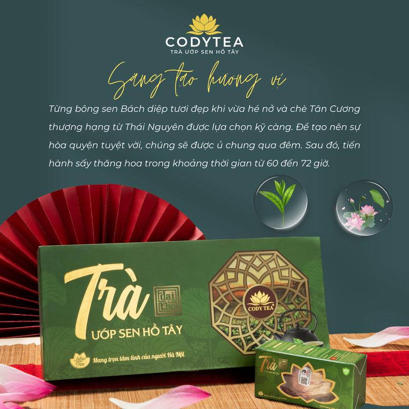 Trà ướp sen Hồ Tây - Đại Thọ (Bông) Cody Tea traxanh 2