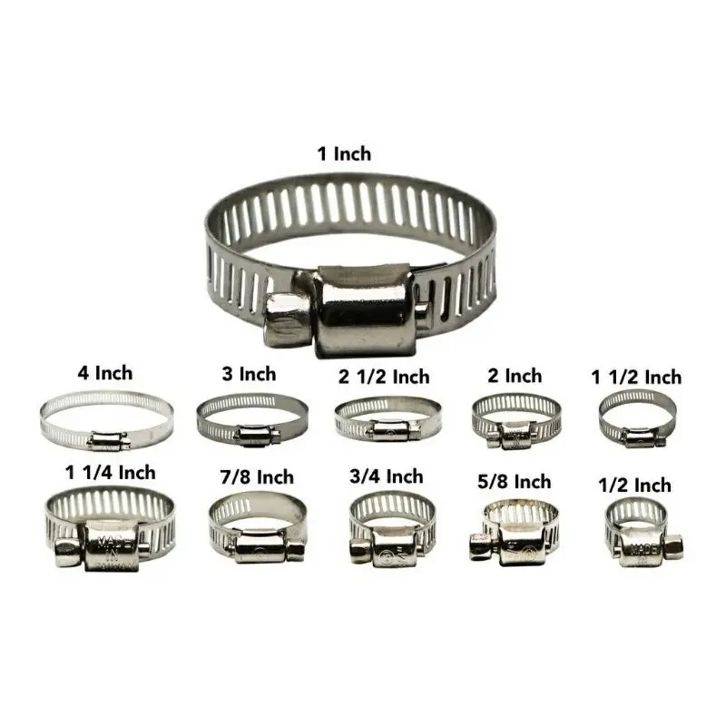 [ HAPPY GUBUK ] Klem-Kleman Selang Stainless Steel Pengencang-Pengikat Hose Clamp Air-Gas-Kompor Stainles-SS 1/2 3/4 5/8 7/8 1 1/4 2 3 4 Inch-Inci