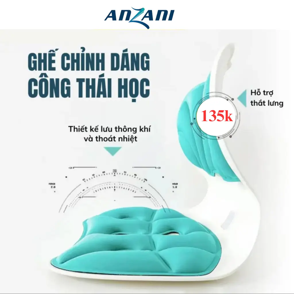 Ghế tựa lưng chỉnh dáng ngồi công thái học phù hợp với học sinh, sinh viên, người đi làm ghếngồi choconti ghếtựa chomẹbỉm ghế tựa