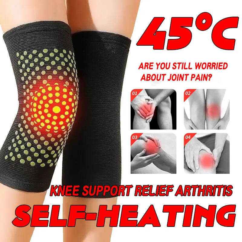 2pcsSelf-Heating Knee Pads Arthritis Relieve Pain Improve Blood Circulation Breathable Warm Healthcare Bathroom Multifunction Manufacturer Warrenty Comfort knee pain relief