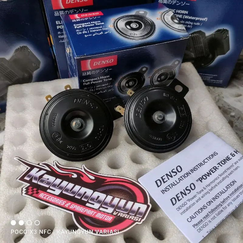KLAKSON DENSO COMPACT DICS ORIGINAL UNTUK MOTOR DAN MOBIL 12V SUARA SEPERTI KLAKSON AVAZA DAN INOVA Accessories Disc Kendaraan  Motorcycle Accessories Disc Kendaraan 0