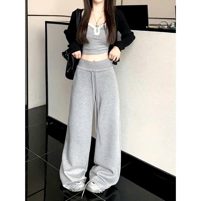 Quần Ống Rộng Nỉ 2Da Mẫu Mới Dày Dặn Mặc Ấm, Gân Mông Tôn Dáng Phong Cách Trẻ Trung Năng Động 3